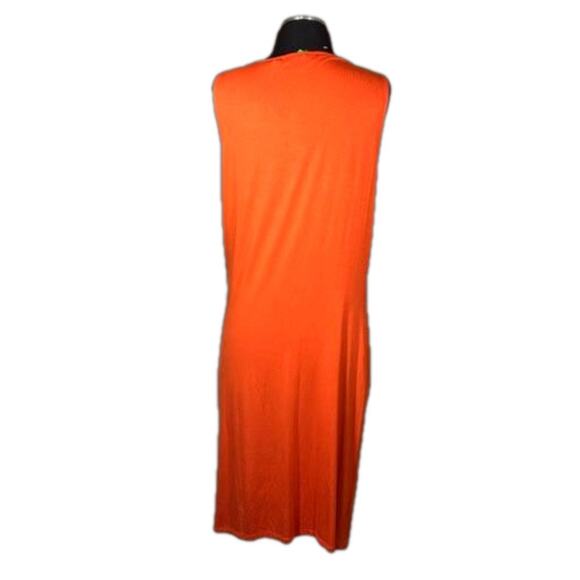 Michael Michael Kors Sleeveless Knot Detail Dress Orange Persimmon Coral Size M - Picture 10 of 15